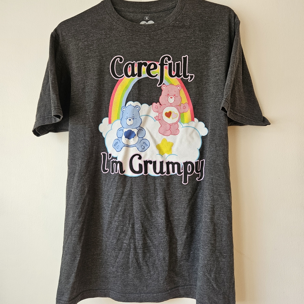 Care Bears Dark Gray Tee with Rainbow Design